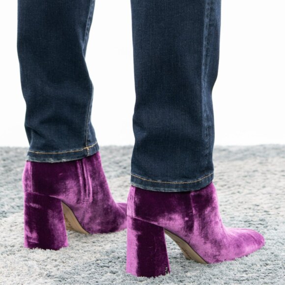 Sam Edelman NWT Codie - Orchid Velvet Ankle Boots - Picture 4 of 9